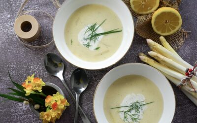 Cremige Spargel-Hanf-Suppe